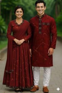 Eid Special Couple Panjabi Three Piece Combo
