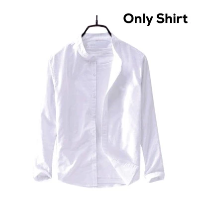 3 Pcs Combo Men's Ban Collar Cotton Shirt-