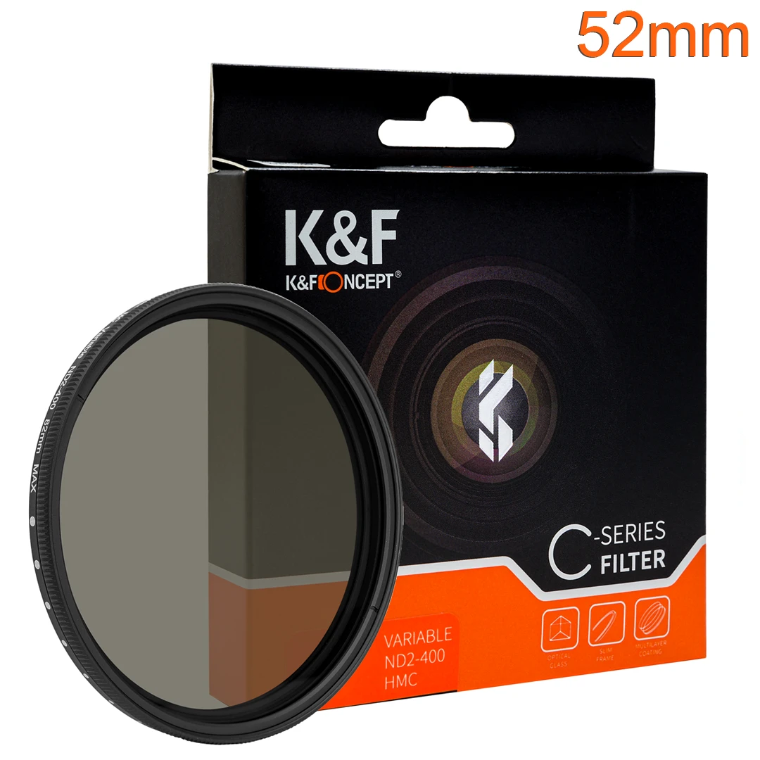 K&F 52mm Variable ND Filter; ND2-ND400 from KF01.1399