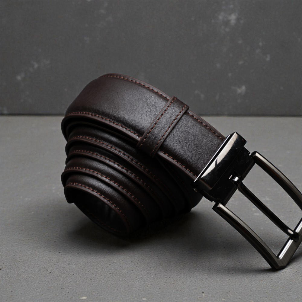 Zays Handcrafted Leather Belt for Men - Full-Grain Cowhide Adjustable Fit Stylish and Long-Lasting Designed for Office Traditional and Casual Use - Sweat-Resistant Anti-Crack Build Ideal for Daily Wea