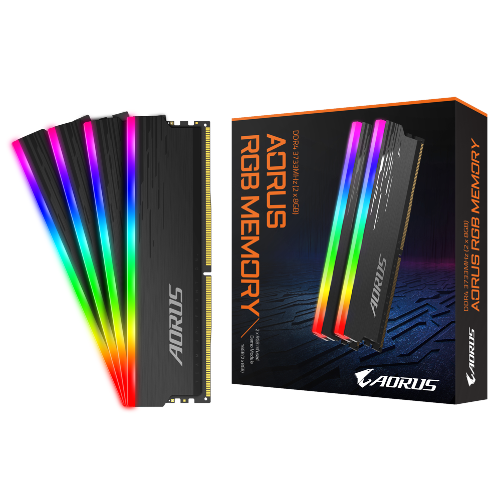 AORUS GP-ARS16G37D RGB Memory DDR4 16GB (2x8GB) 3733MT/s (With Demo Kit)