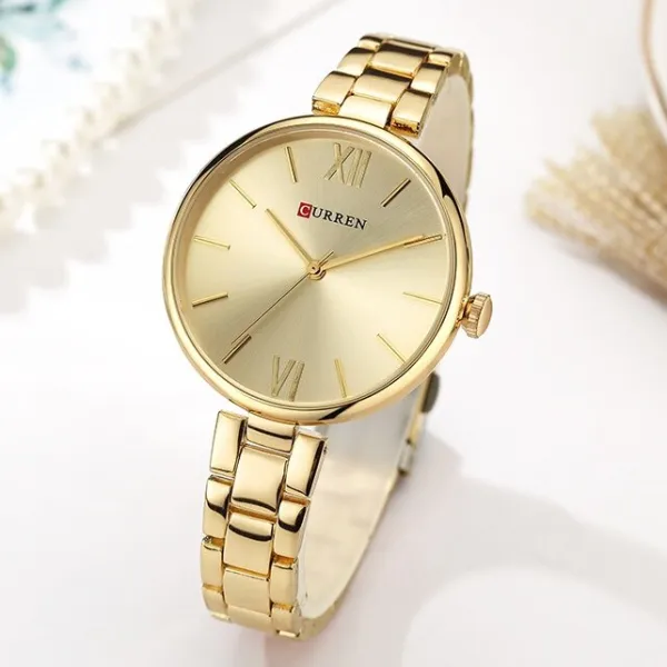 CURREN 9017 Luxury Brand Watch – For Women – Gold