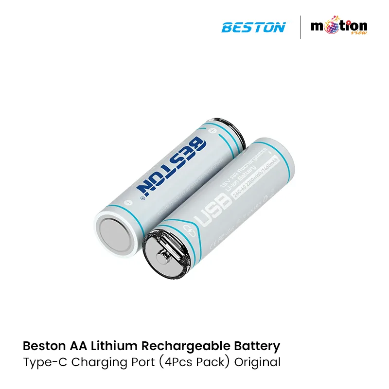 Beston AA Lithium Rechargeable Battery Type-C Charging Port (4Pcs Pack) Original