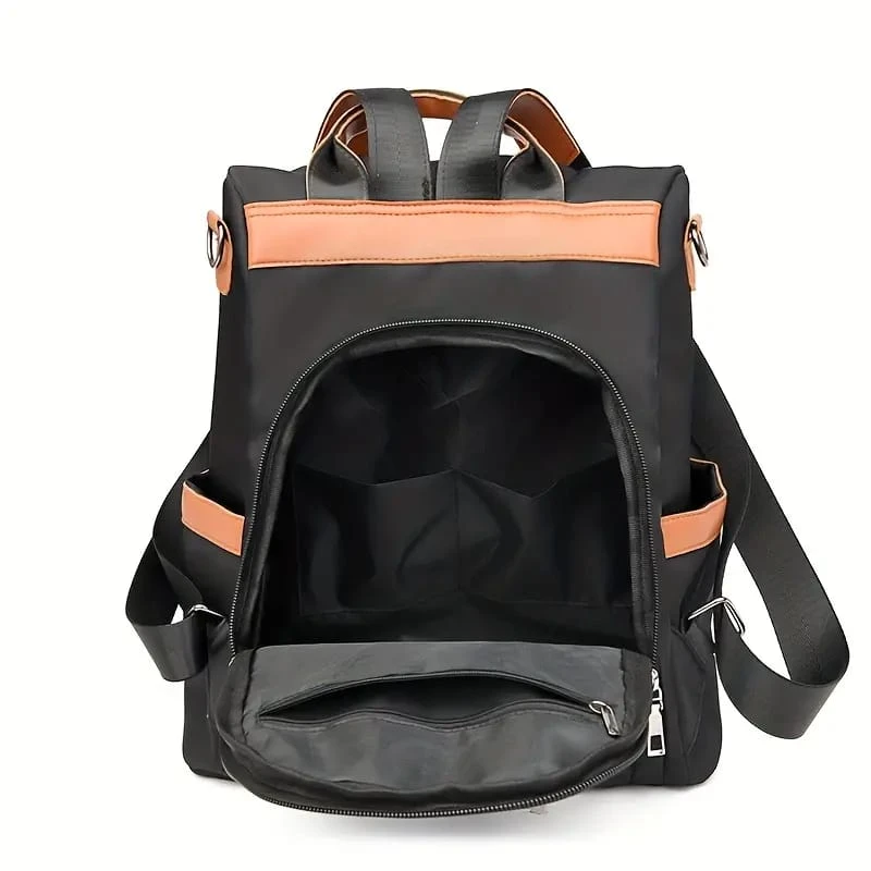 Women Large Capacity Outdoor Tote Bag ( Orrange/ black)