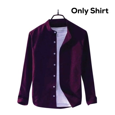 3 Pcs Combo Men's Ban Collar Cotton Shirt-