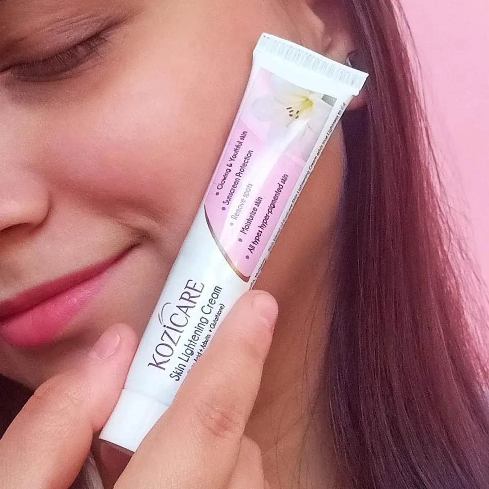 Kozicare Skin Lightening Non-Sticky Cream 15gm | Enriched with 3% Kojic Acid, 1% Alpha Arbutin, 1% Glutathione, 2% Niacinamide, 2% Vitamin C | Best for Melasma, Pigmentation, Dark/Age Spots, Uneven Sk