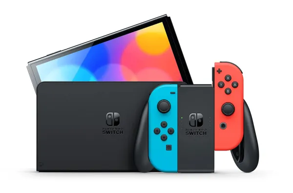 Nintendo Switch OLED Edition Portable Gaming Console - Blue Red