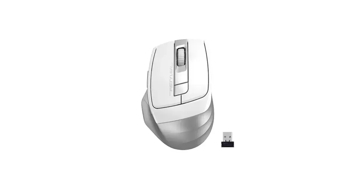 A4Tech Fstyler FB35C Multimode Rechargeable Wireless Mouse - Icy White