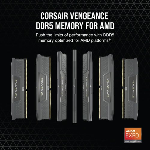 Corsair VENGEANCE 32GB (2x16GB) DDR5 DRAM 6000MT/s CL28 AMD EXPO & Intel XMP Memory Kit Black