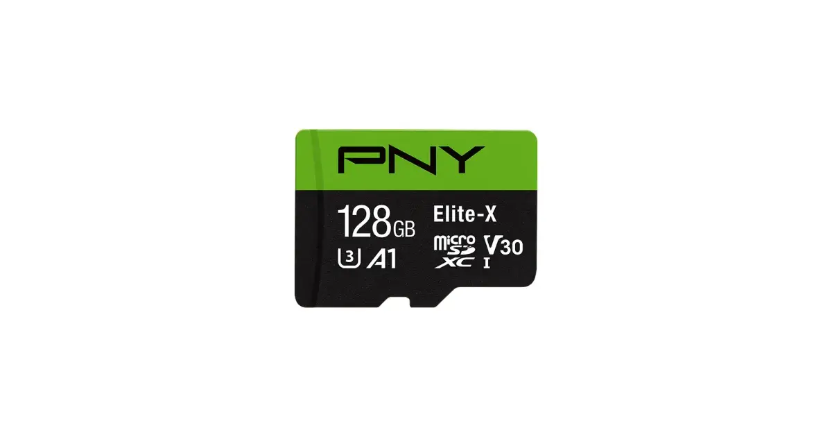 PNY Elite-X 128GB Class 10 U3 V30 microSD Flash Memory Card