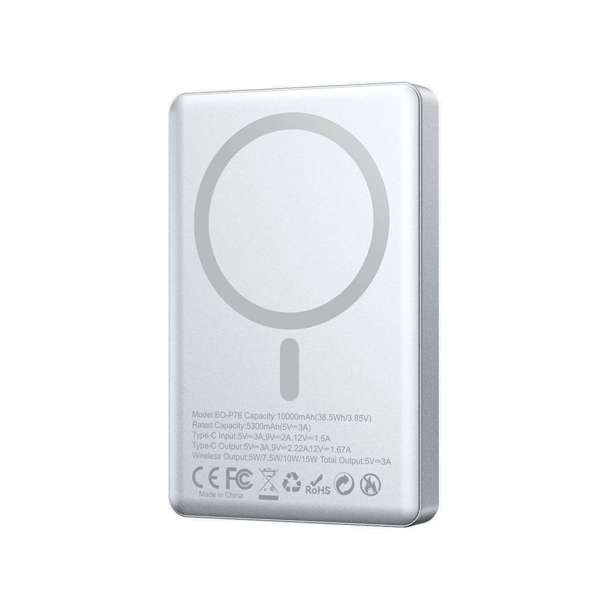 BWOO BO-P76 10000mAh Ultra Slim Magnetic Power Bank