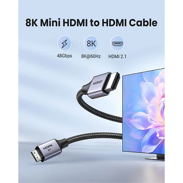 Ugreen HD163 (15514) 8K Mini HDMI to HDMI Cable - 1M