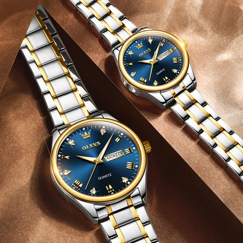 Olevs 5563 CHAIN WATCH –( Blue Dial) For Men