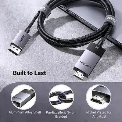 UGREEN DP115 (80397) 8K DisplayPort to HDMI Cable - 2M