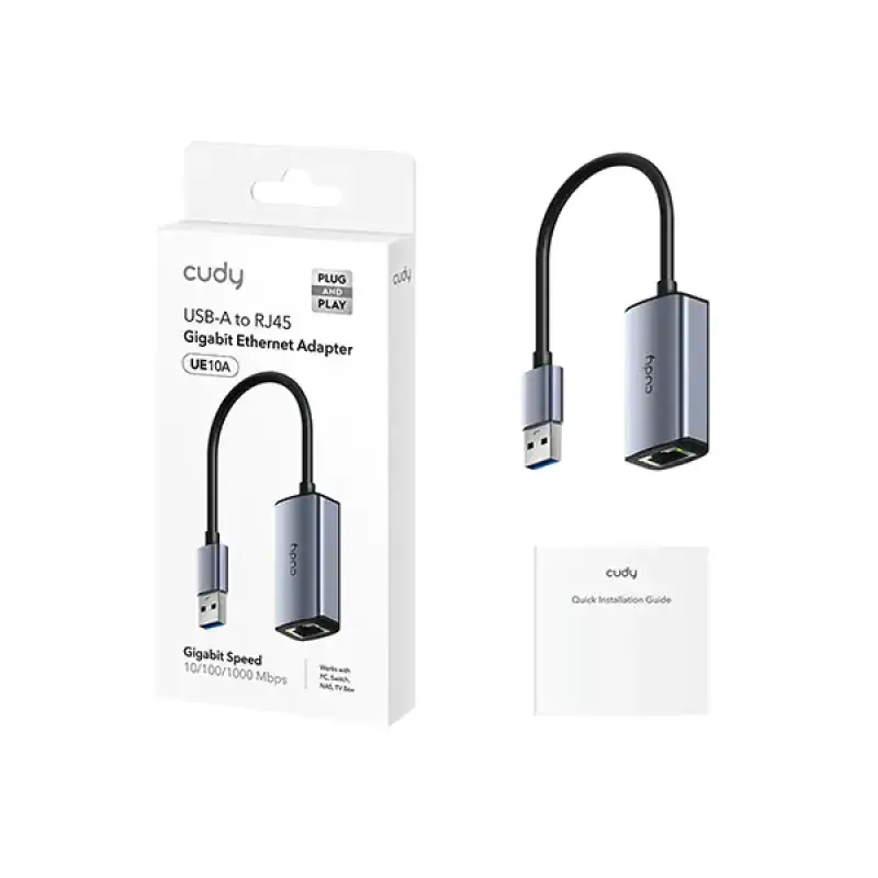 CUDY UE10A USB-A to Gigabit Ethernet Adapter
