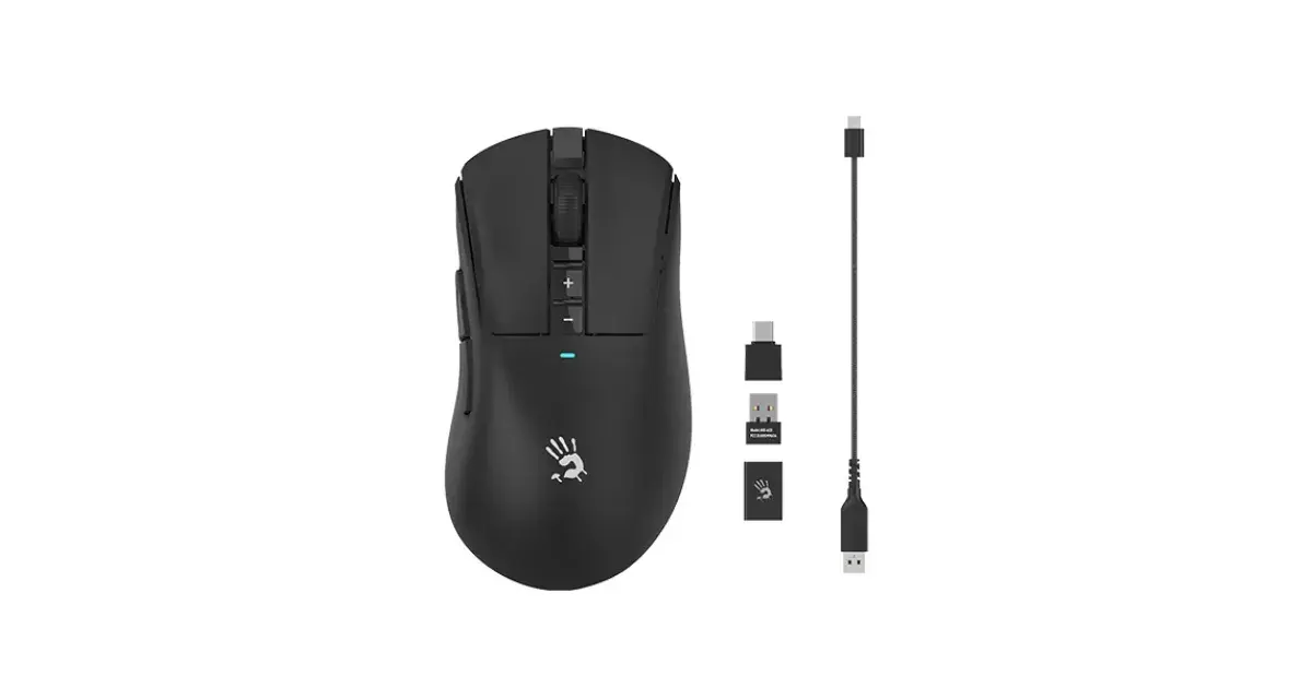 A4Tech Bloody R73 Ultra Black Dual Mode Wireless + USB Type-C Gaming Mouse