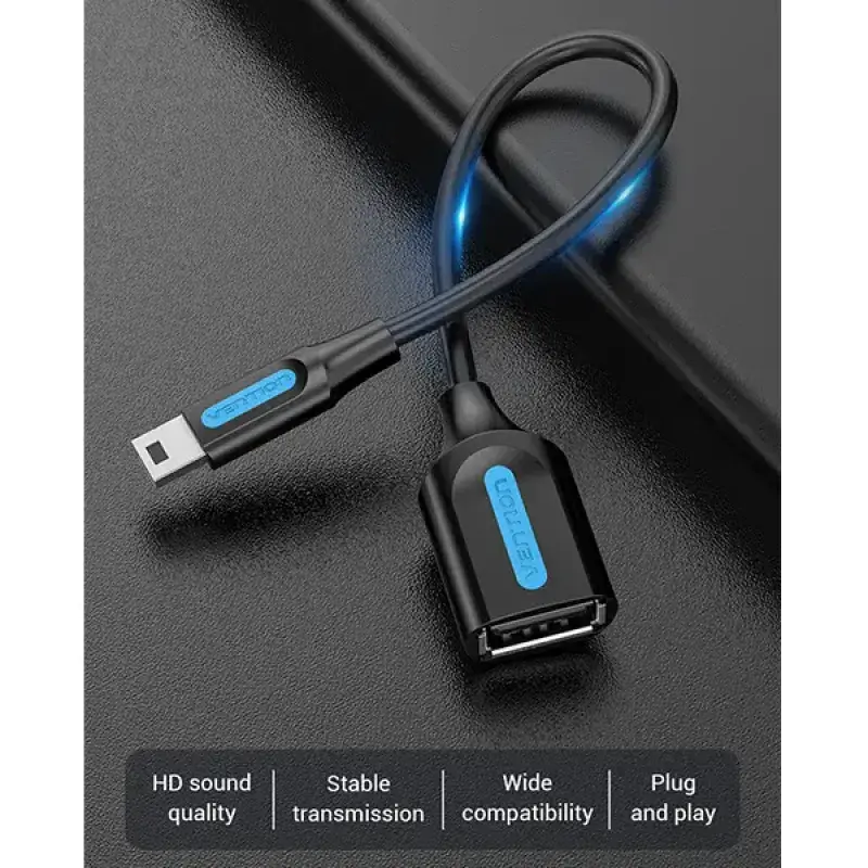 VENTION CCTBB USB 2.0 Mini-B to A OTG Cable - 0.15M