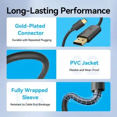 Vention CRJBH USB-C to DP 4K HD Cable - 2M