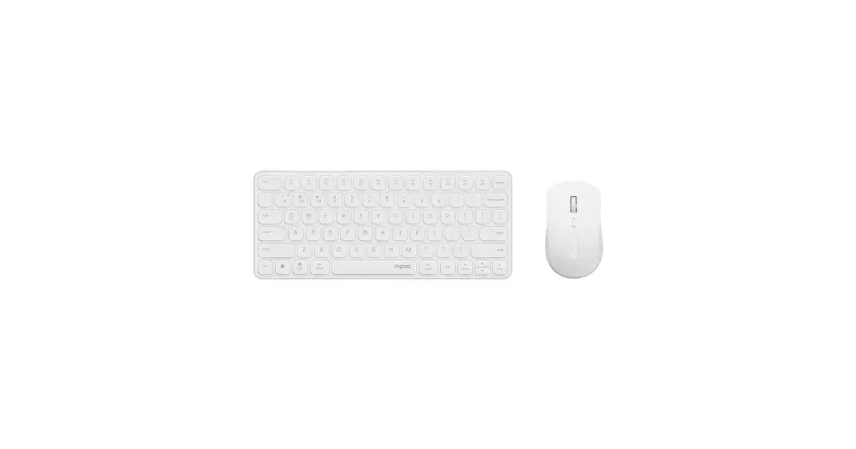 Rapoo 9050S Multi-mode Wireless Ultra-slim Compact Keyboard & Mouse Combo - White
