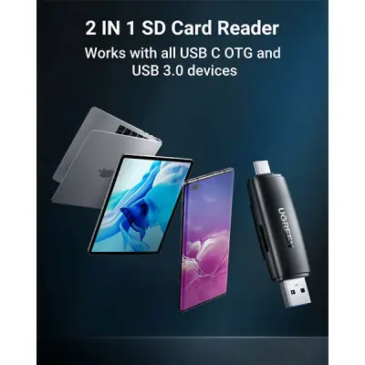 UGREEN CM304 (80191) 2-IN-1 Multifunction Card Reader