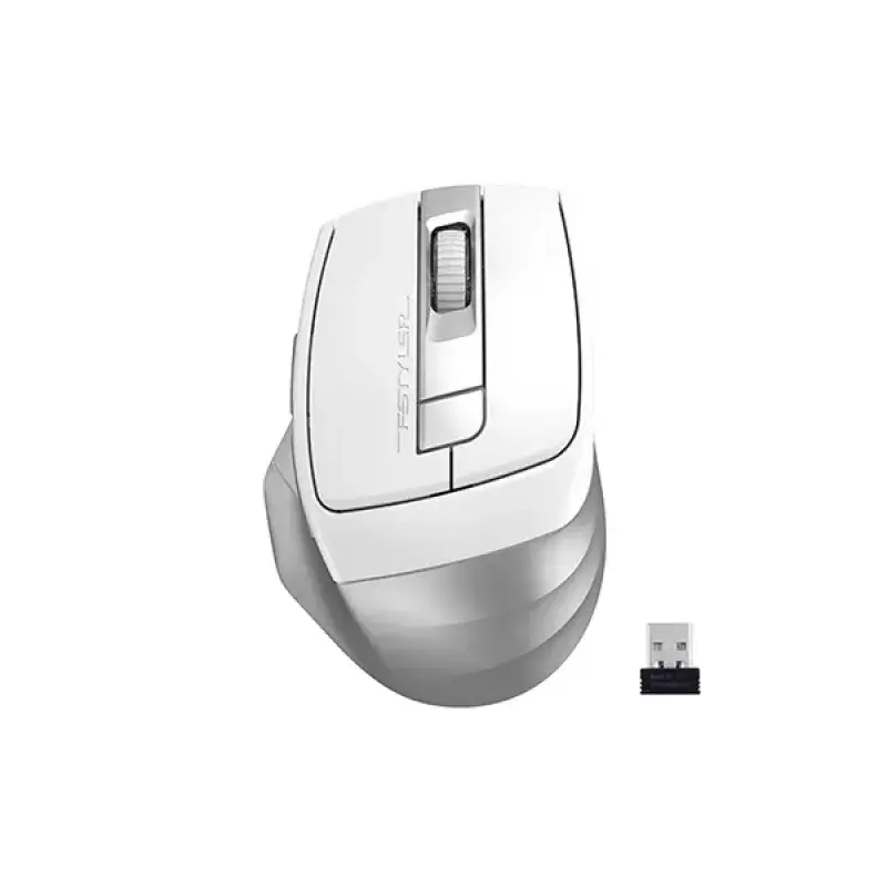 A4Tech Fstyler FB35C Multimode Rechargeable Wireless Mouse - Icy White