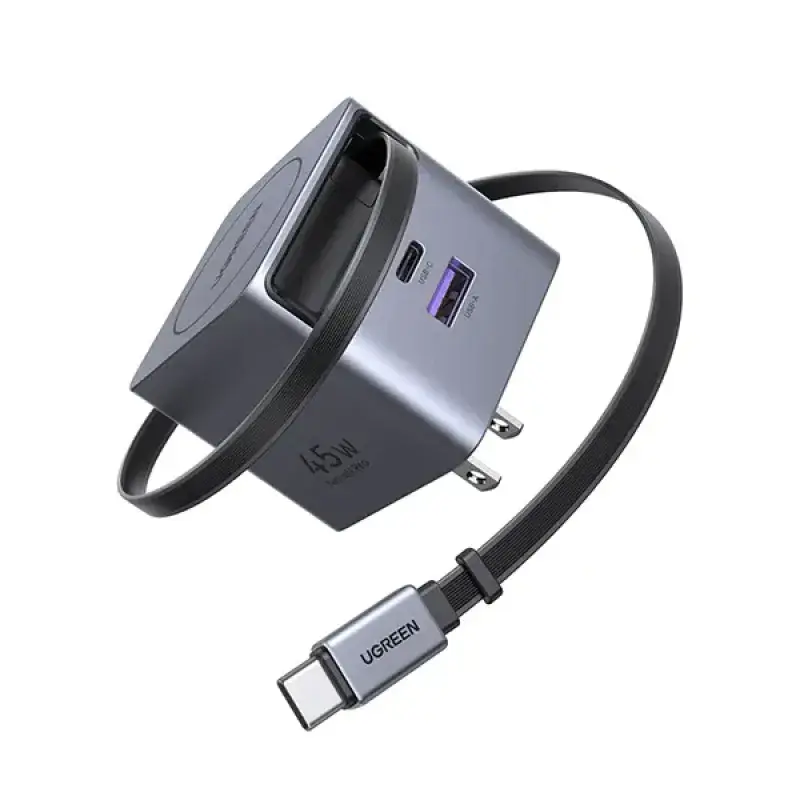 UGREEN X614 (65821) 45W GaN Fast Charger with Retractable Cable