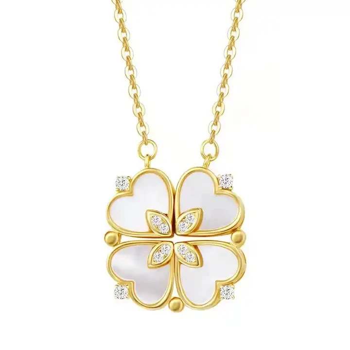 Love Heart Magnetic Pendant Chain Necklace