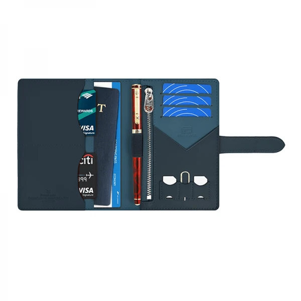 WIWU Ambassador Passport Wallet – Blue Color