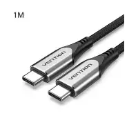 Vention TAAHF Cotton Braided USB-C to USB-C 3.1 Cable - 1M