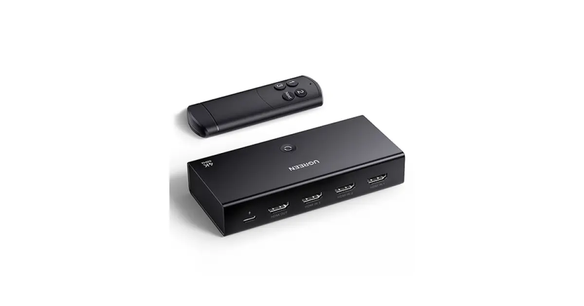 Ugreen CM598 (15376) 4k 60Hz 3 In 1 Out HDMI Splitter