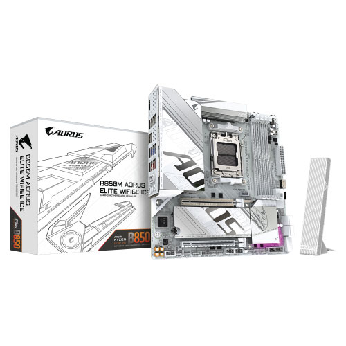 GIGABYTE AMD B850M A ELITE WF6E ICE Motherboard