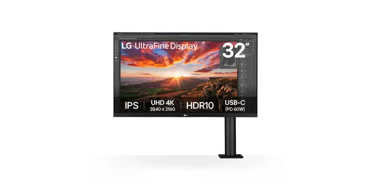 LG 32UN880K-B 31.5-inch 4K UHD Ergo IPS Monitor with USB-C