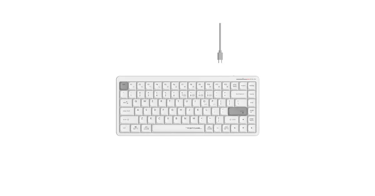 A4tech Fstyler FBX53C Dual-Mode (Bluetooth & 2.4G Wireless) Scissor Switch Wireless Keyboard - White (Only English Layout)