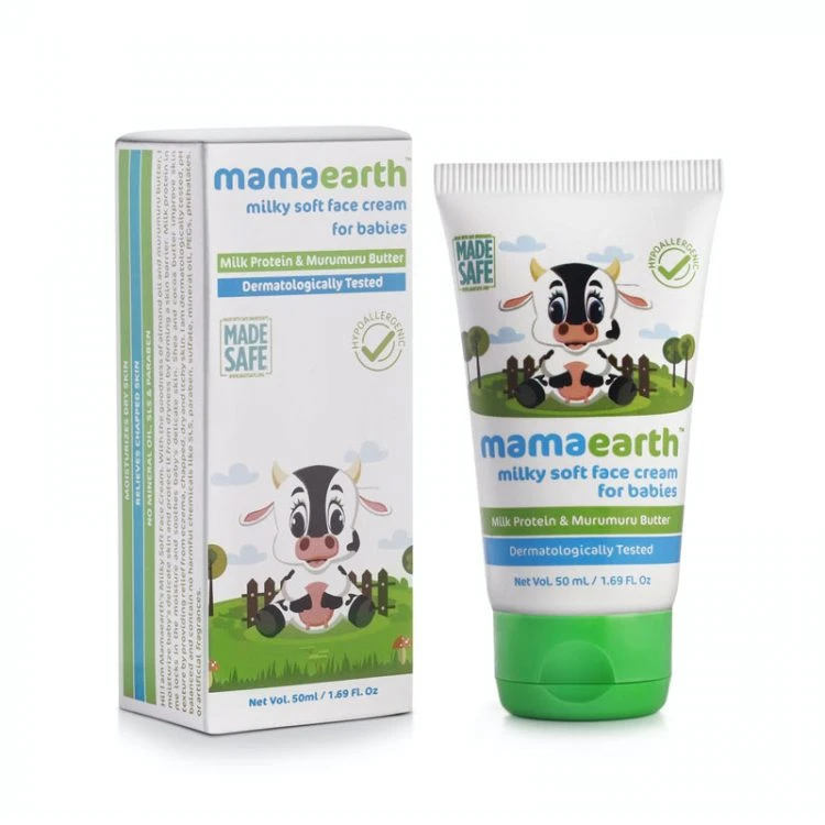 Mamaearth Milky Soft Face Cream 60g with Murumuru Butter for Babies