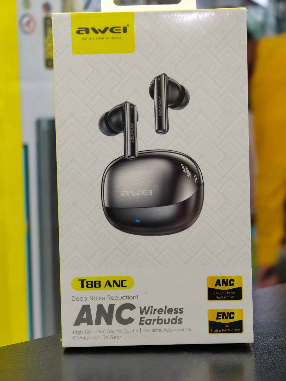 AWEI T88 ANC (Special Addition) Earbuds With Deep Noise Reduction, -35dB ANC High Definition Sound Quaily. ( 6-Month Official Warranty )