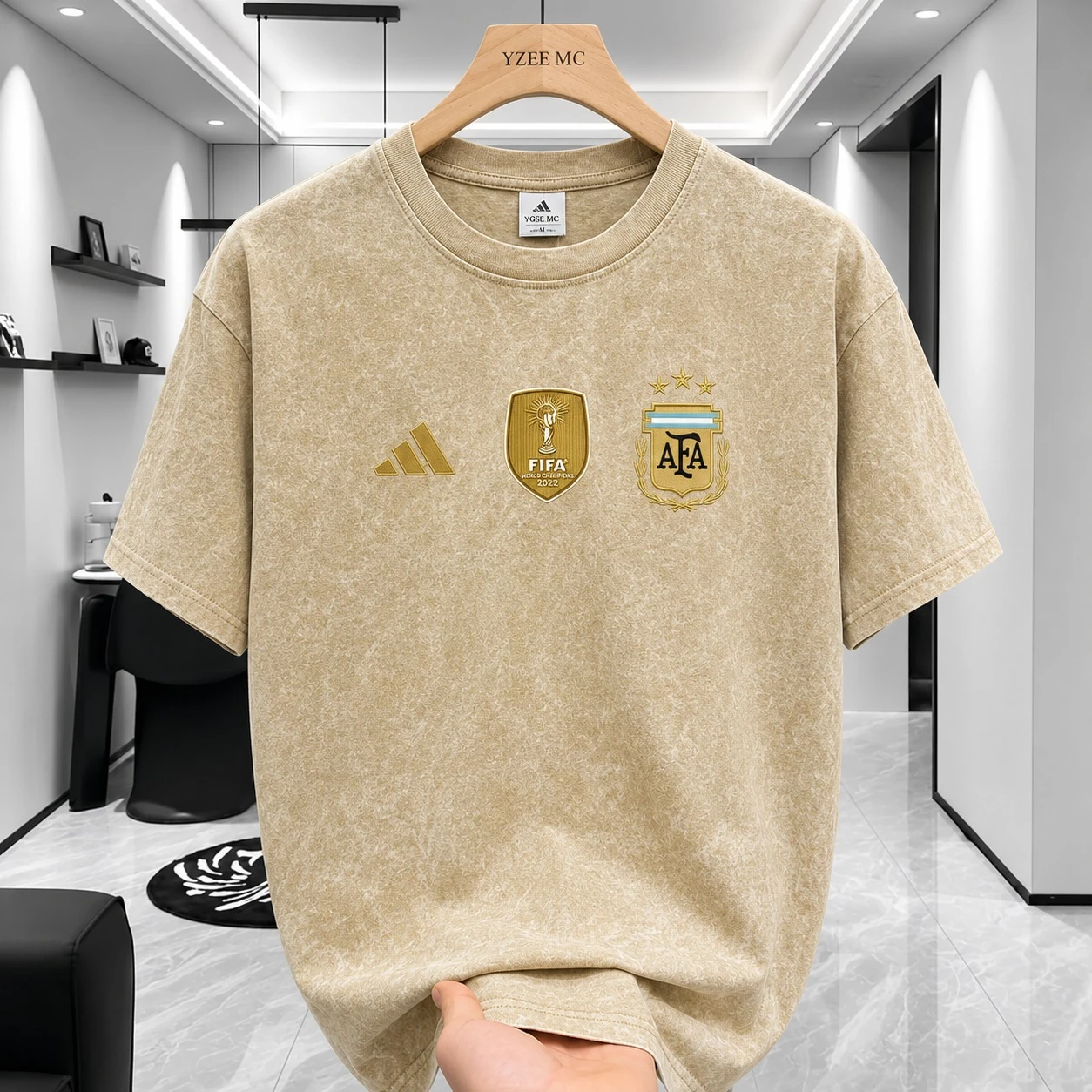 ACID WASH DROP SHOULDER T-SHIRT