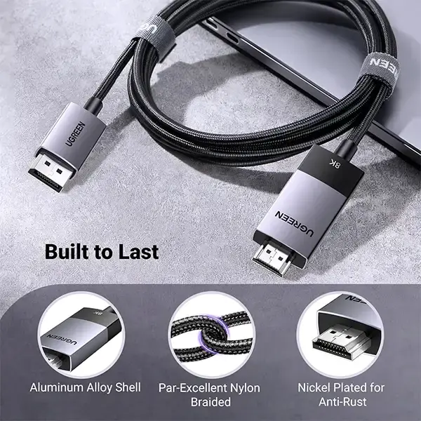 UGREEN DP115 (80397) 8K DisplayPort to HDMI Cable - 2M