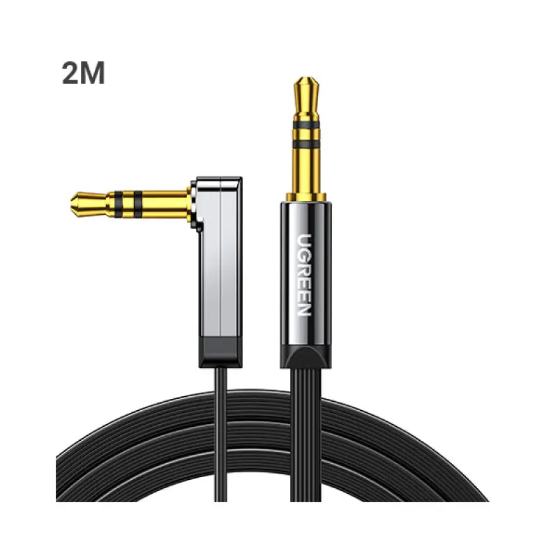 UGREEN AV119 (10599) 3.5mm 90 Degree Right Angle Extension Cable - 2M