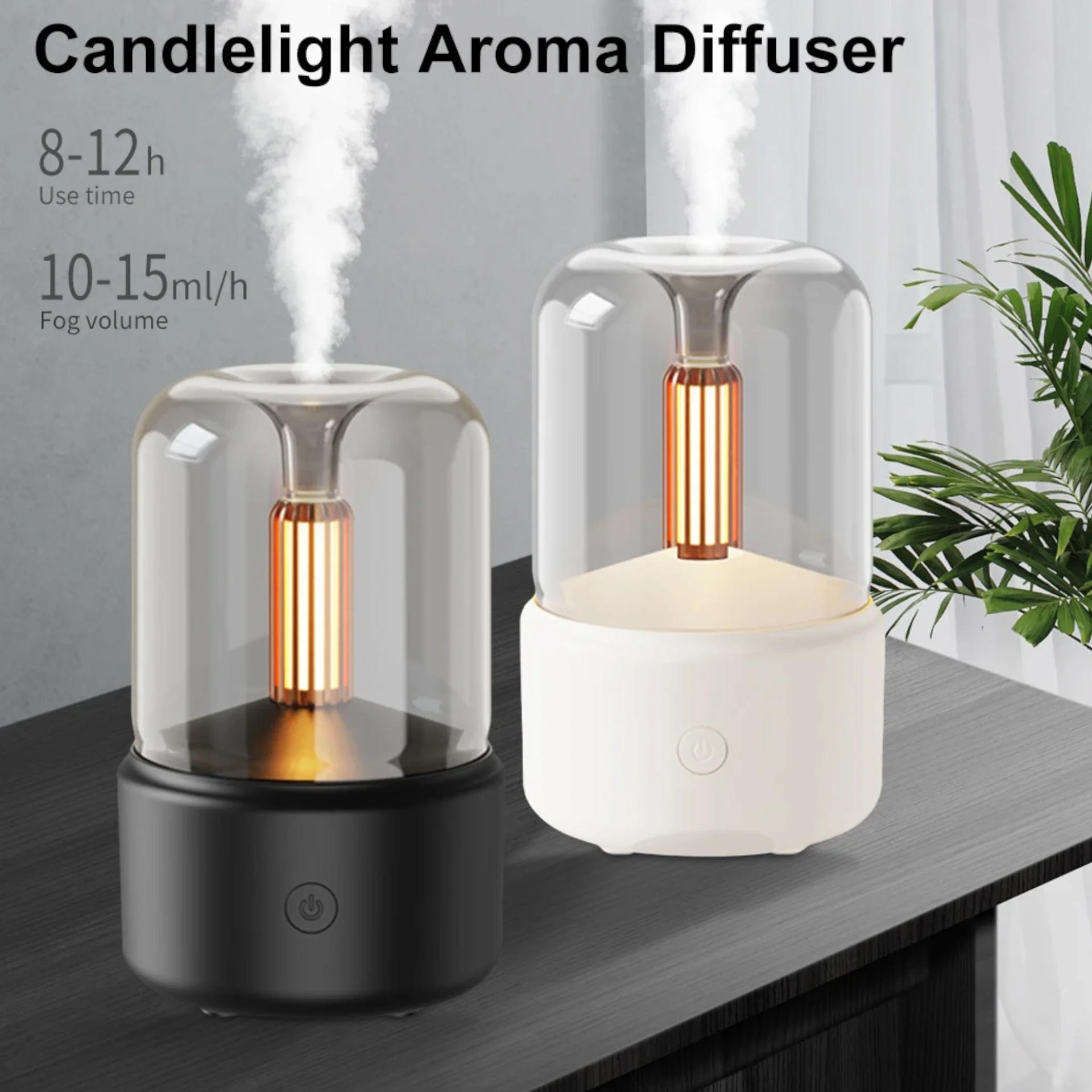 DQ702 Candlelight Ultrasonic Air Humidifier USB Aroma Diffuser Humidifier