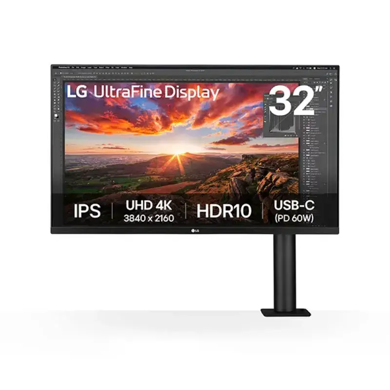LG 32UN880K-B 31.5-inch 4K UHD Ergo IPS Monitor with USB-C