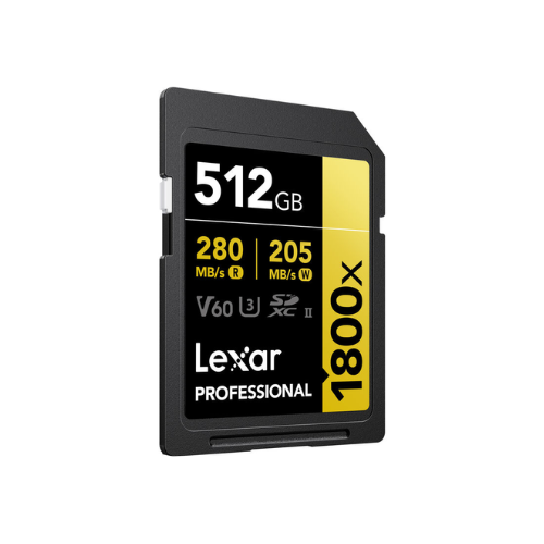 Lexar 512GB Professional 1800x UHS-II SDXC Memory Card