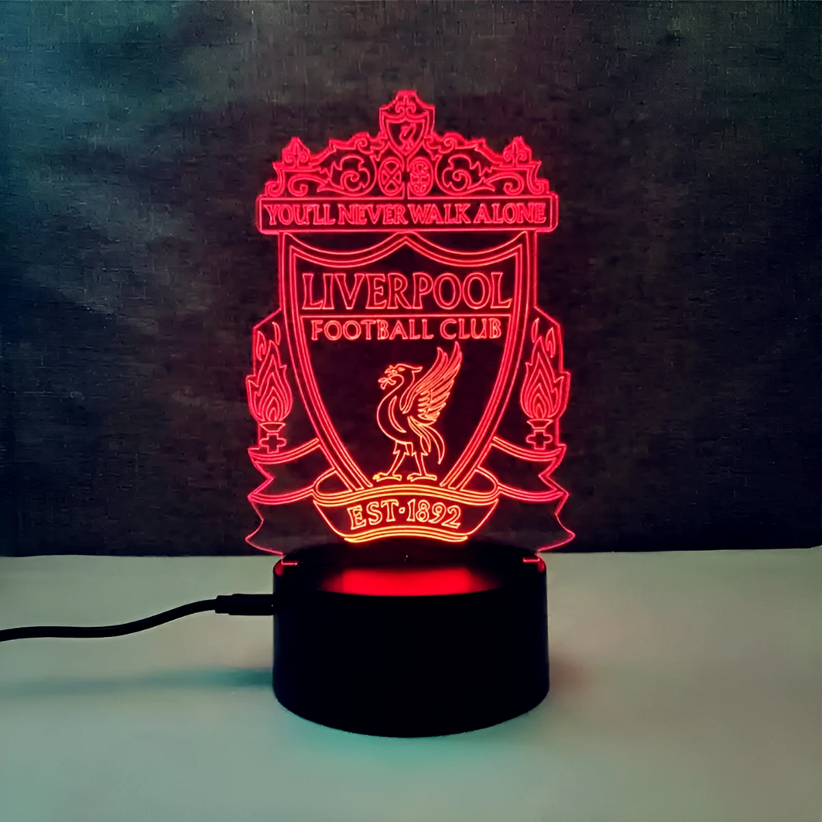GearUP Acrylic Multicolor Night Lamp White (Liverpool F.C.) – 20 pcs