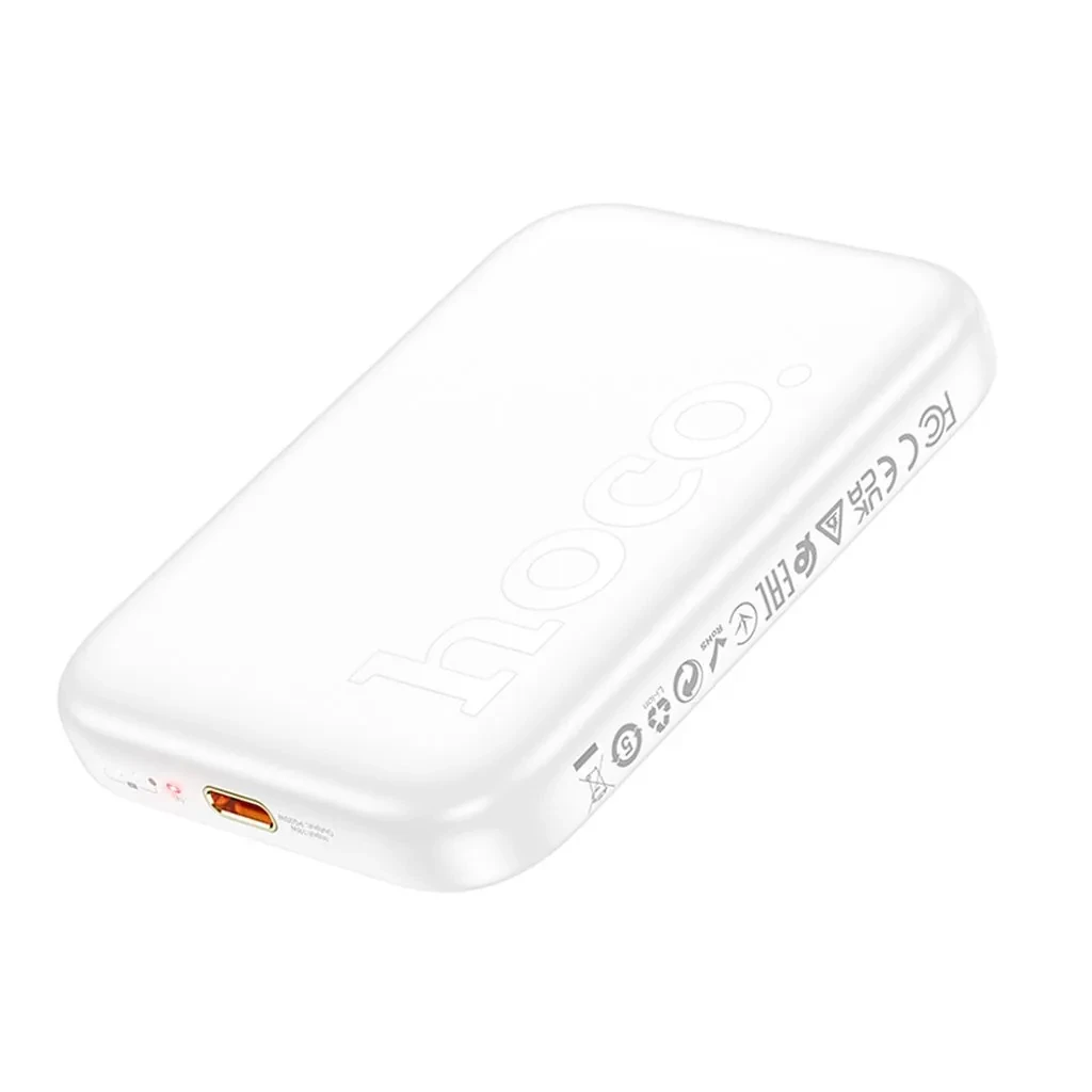 HOCO J117A magnetic wireless fast charging Power bank 10000mAh – White Color