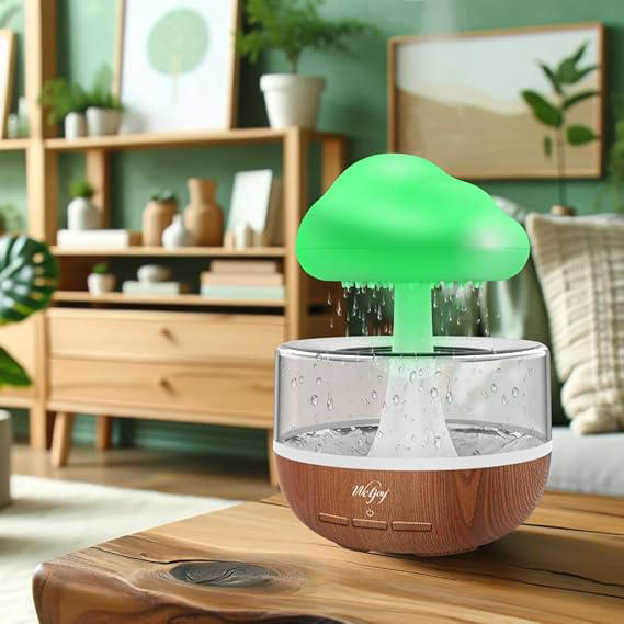Weljoy Zen Raining Cloud Night Light Aromatherapy Essential Oil Diffuser