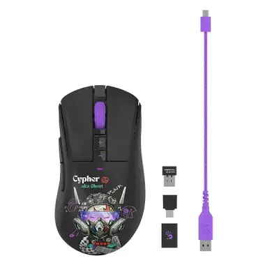 A4Tech Bloody R73 Pro Cypher Ghost Dual Mode Wireless + USB Type-C Gaming Mouse