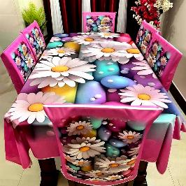 China Premium 3D Print Table Cloth Set