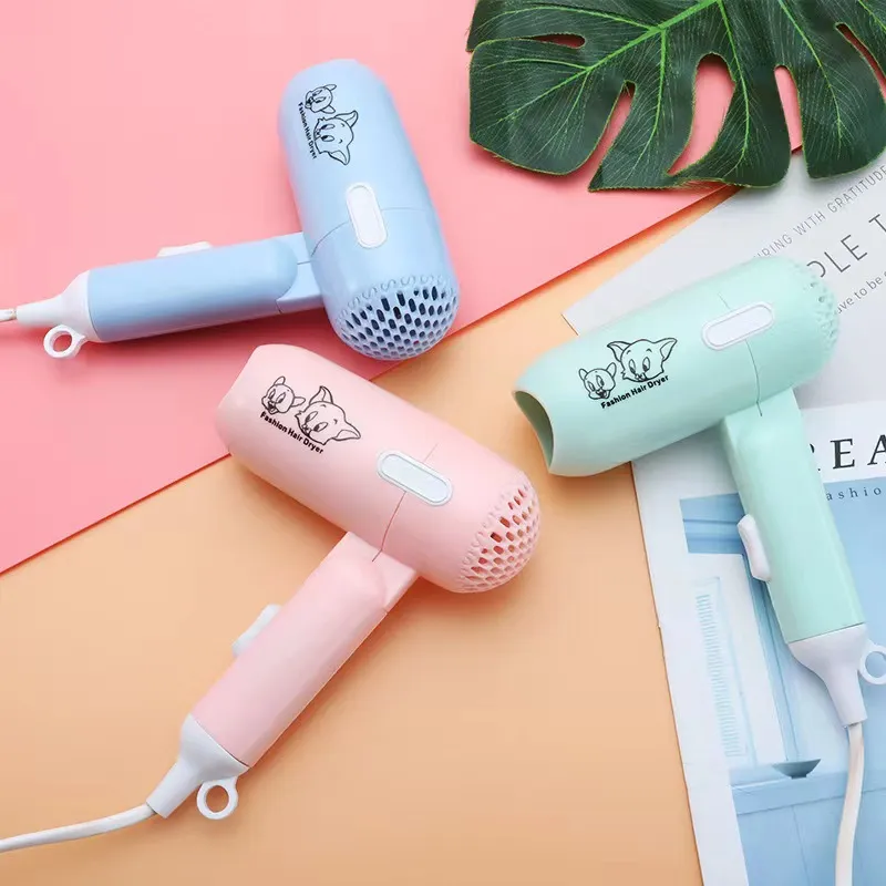 2024 Cartoon Fashion Hair Dryer for Children/Students/Dormitories/Travel Portable Foldable 2-speed Home Hair Dryer
