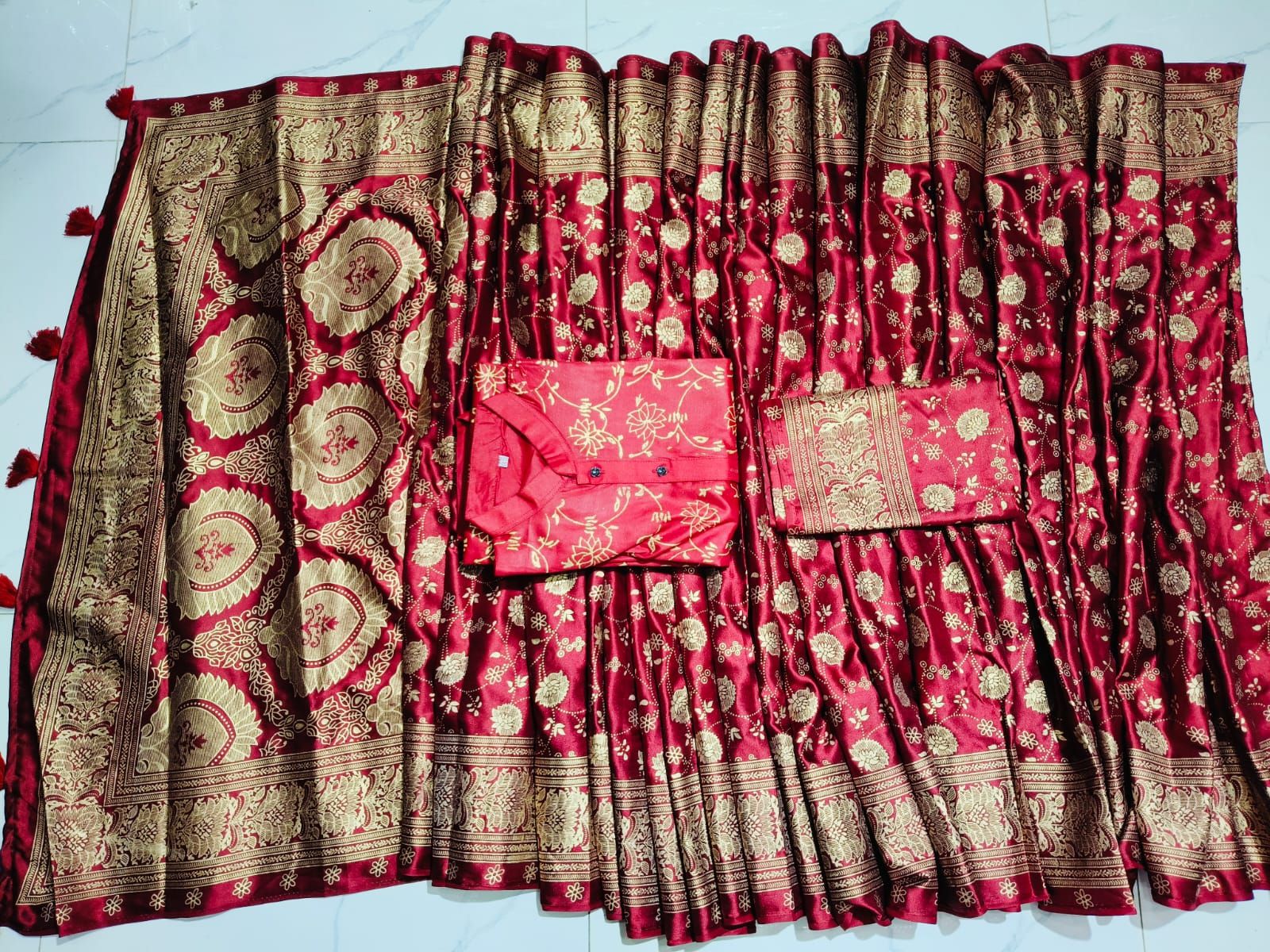 Sharee Panjabi Couple with Blouse Piece