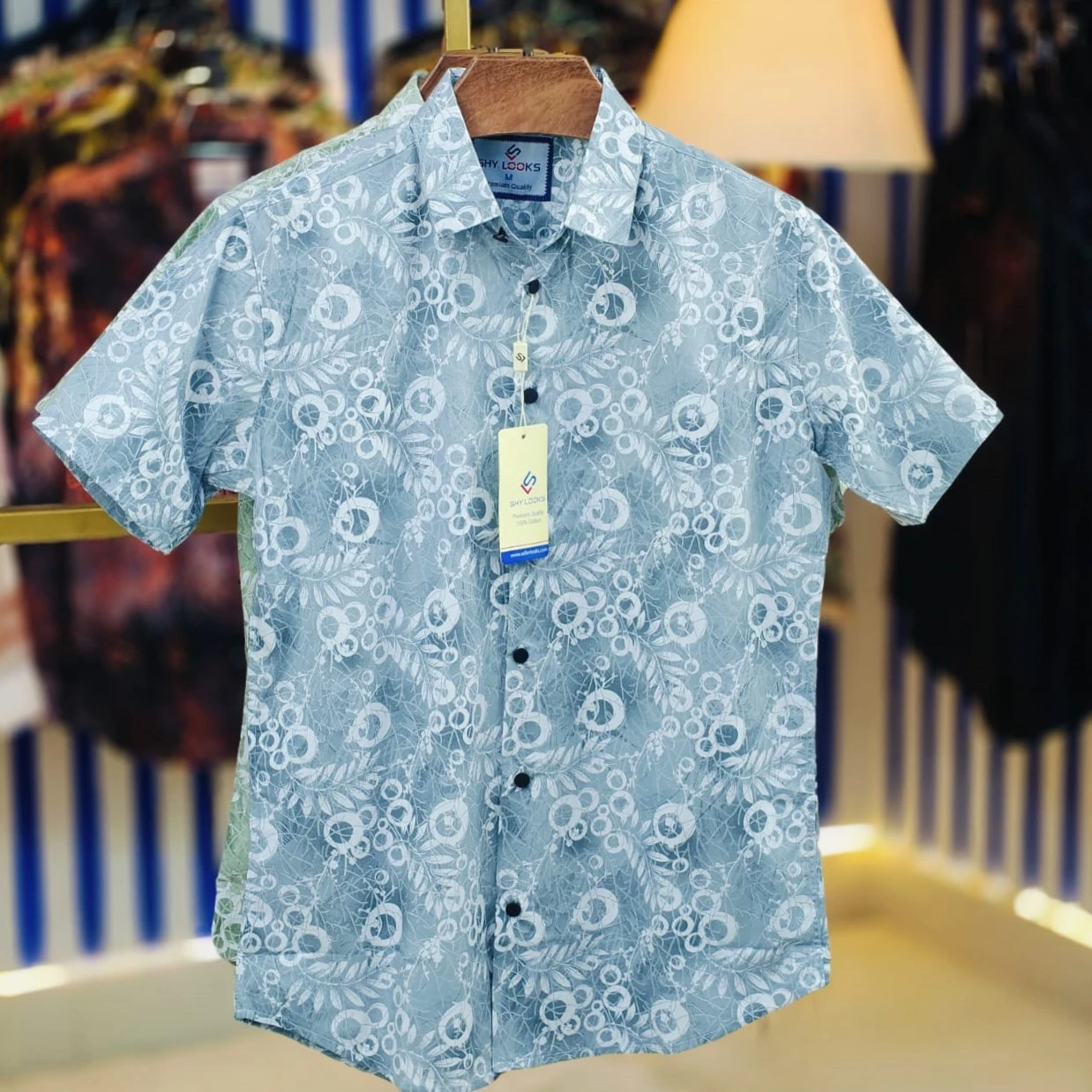 Pure Cotton Half Sleeve Print Shirt for Men's
