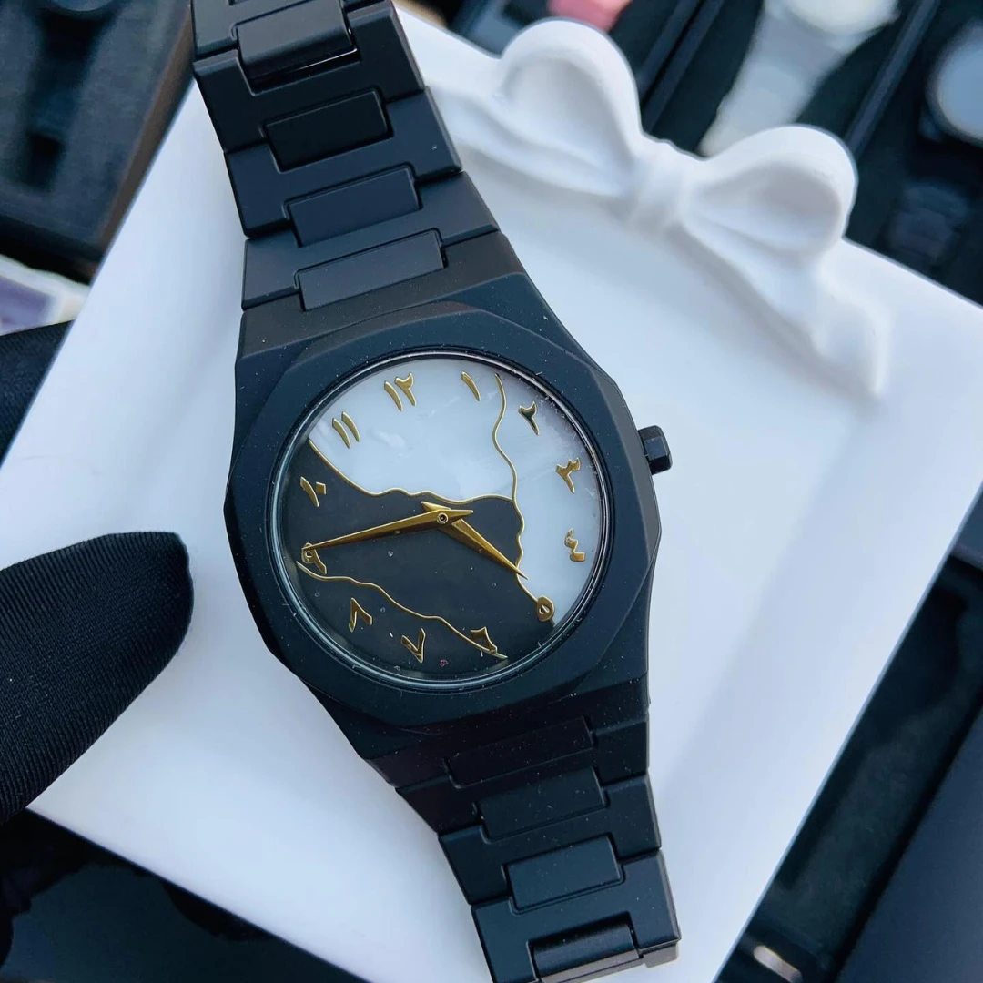 Aura watch Black for mens's Modern Creative Design ( Black)